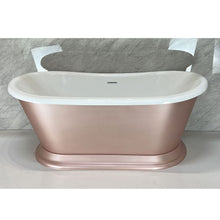 Load image into Gallery viewer, Indulgent Bathing Willow Acrylic Freestanding Boat Bath, Double Ended Painted Copper Colour Bathtub - 1580x750mm