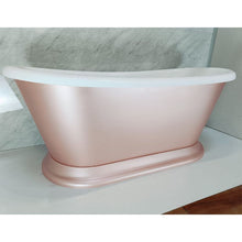 Load image into Gallery viewer, Indulgent Bathing Willow Acrylic Freestanding Boat Bath, Double Ended Painted Copper Colour Bathtub - 1580x750mm