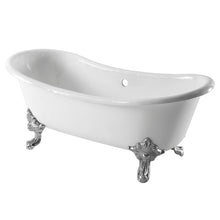 Load image into Gallery viewer, Arroll Milan Cast Iron Freestanding Bath, Painted Roll Top Cast Iron Bath - 1800x790mm