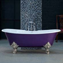 Load image into Gallery viewer, Arroll Milan Cast Iron Freestanding Bath, Painted Roll Top Cast Iron Bath - 1800x790mm