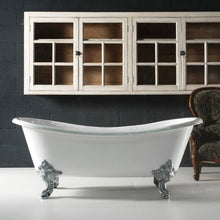 Load image into Gallery viewer, Arroll Milan Cast Iron Freestanding Bath, Painted Roll Top Cast Iron Bath - 1800x790mm