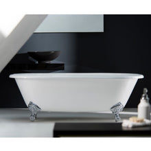 Load image into Gallery viewer, Arroll Moulin Cast Iron Freestanding Bath, Painted Roll Top Cast Iron Bath With Feet - 1700x70mm