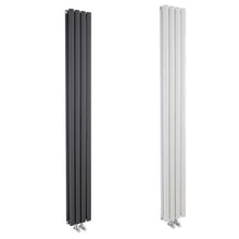 Load image into Gallery viewer, Nuie Revive Compact Radiator, Double Panel Design Radiator - 1800x237mm Anthracite HRE009 Gloss White HRE007 Gloss White