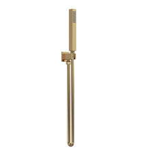 Load image into Gallery viewer, Nuie Square Hand Shower Kit, Brushed Brass