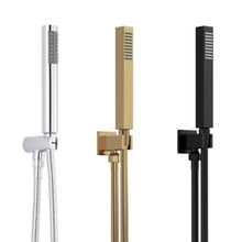 Load image into Gallery viewer, Nuie Square Hand Shower Kit, Brushed Brass, Chrome, Matt Black