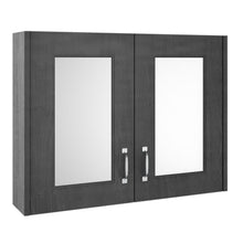 Load image into Gallery viewer, Nuie York Bathroom Mirror Cabinet, 2-Door Mirror Unit - 595x790mm, Royal Grey