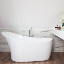 Load image into Gallery viewer, BC Designs Slipp Acrylic White Polished Freestanding Bath 1590x675mm