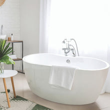 Load image into Gallery viewer, BC Designs Tamorina Petite Acrylic Freestanding Double Ended Bath, Polished White - 1400x750mm Small Bath