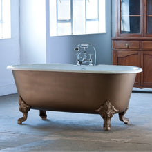 Load image into Gallery viewer, Arroll Cheverney Cast Iron Freestanding Bath, Painted Roll Top Cast Iron Boat Bath With Feet - 1850x770mm