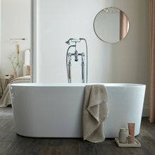 Load image into Gallery viewer, BC Designs Viado Acrylic Freestanding Double Ended Bath, Polished White - 1580x740mm