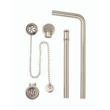 Load image into Gallery viewer, BC Designs Exposed Bath Waste Plug & Chain With Overflow Pipe WAS035 Brushed Nickel