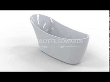 Load and play video in Gallery viewer, Charlotte Edwards Portobello Acrylic Freestanding Bath, Double Ended Painted Slipper Bathtub - 1590x680mm