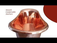 Load and play video in Gallery viewer, Coppersmith Creations Copper Bateau Bath, Roll Top Copper Bathtub - 1700x690mm