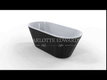 Load and play video in Gallery viewer, Charlotte Edwards Grosvenor Acrylic Freestanding Bath, Double Ended Bathtub, Gloss Black - 1650x735mm