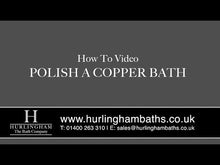 Load and play video in Gallery viewer, Copper Bath Care Kit, Enamelled Bath Repair Kit - Wax Polish, Copper Cleaner & Microfibre Polishing Cloth