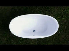Load and play video in Gallery viewer, BC Designs Tamorina Acrylic Freestanding Bath, Double Ended Bath, Polished White - 1700x800mm