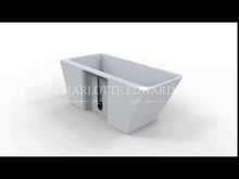 Load and play video in Gallery viewer, Charlotte Edwards Eris Acrylic Freestanding Bath, Back-To-Wall Painted Bathtub - 1500x750mm