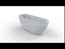 Load and play video in Gallery viewer, Charlotte Edwards Belgravia Acrylic Freestanding Bath, Double Ended Bathtub, Matt Black or Gloss Black- 1690x730mm