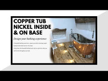 Load and play video in Gallery viewer, Coppersmith Creations Copper-Nickel Bateau Bath, Roll Top Copper-Nickel Bathtub - 1680x725mm