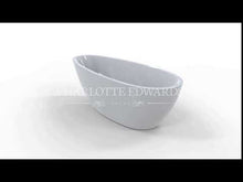 Load and play video in Gallery viewer, Charlotte Edwards Ruby Acrylic Freestanding Bath, Egg-Shaped Painted Bathtub - 1690x780mm