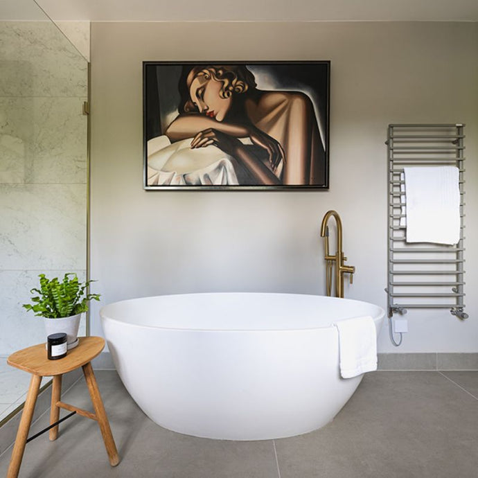 BC Designs Esseta Cian Freestanding Bath, Double Ended Bath, Polished White - 1510x760mm