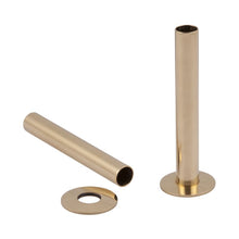 Load image into Gallery viewer, Brass Carron Radiator Pipe Shroud Kits, Plated Radiator Pipe Covers / Shrouds / Collars - 130mm
