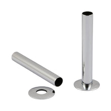 Load image into Gallery viewer, Chrome Carron Radiator Pipe Shroud Kits, Plated Radiator Pipe Covers / Shrouds / Collars - 130mm
