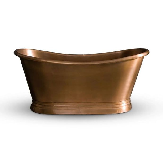 Coppersmith Creations Antique Copper Bath, Roll Top Copper Bathtub - 1700x690mm