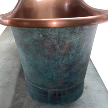 Load image into Gallery viewer, Coppersmith Creations Blue-Green Antique Copper Bath, Roll Top Blue-Green Patina Copper Bathtub - 1700x690mm
