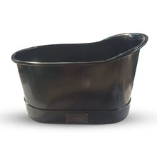 Load image into Gallery viewer, Coppersmith Creations Hammered Black Copper Small Slipper Bath, Small Copper Soaking Bathtub - 1200x685mm
