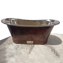 Load image into Gallery viewer, Coppersmith Creations Weathered Antique Copper-Nickel Bath, Roll Top Weathered Copper-Nickel Bathtub - 1700x690mmCoppersmith Creations Weathered Antique Copper-Nickel Bath, Roll Top Weathered Copper-Nickel Bathtub - 1700x690mm

