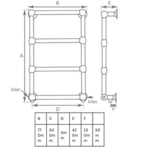 Load image into Gallery viewer, Hurlingham Bassingham Wall Mounted Heated Towel Rail - 770x500mm
