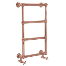 Load image into Gallery viewer, Hurlingham Bassingham Wall Mounted Heated Towel Rail - 770x500mm, Polished Copper
