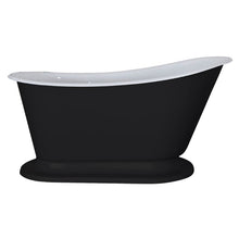 Load image into Gallery viewer, Hurlingham Cameo Freestanding Small Cast Iron Bath, Painted Roll Top Small Slipper Bathtub - 1400x740mm
