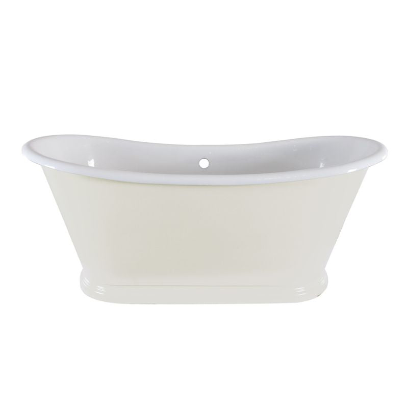 Hurlingham Caravel Bateau Freestanding Cast Iron Bath, Roll Top Painte ...