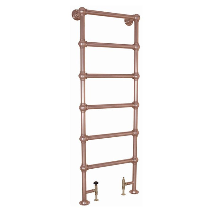 Hurlingham Colossus Floor Mounted Heated Towel Rail - 1800x650mm Polished Copper