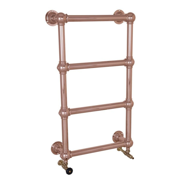 Hurlingham Colossus Wall Mounted Heated Towel Rail - 1000x600mm, Polished Copper