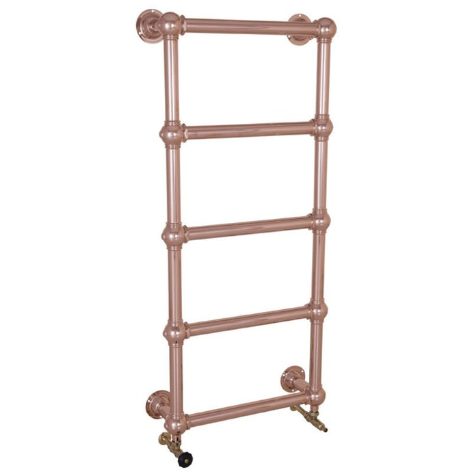 Hurlingham Colossus Wall Mounted Heated Towel Rail - 1300x600mm, Polished Copper