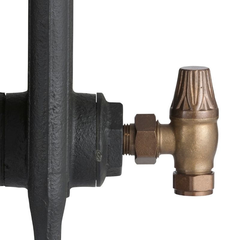 Arroll UK-10 Manual Angled Radiator Valve, Decorative Wheel Head - 106 ...