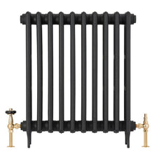 Load image into Gallery viewer, Arroll UK-28 Thermostatic Angled Radiator Valve, Black Wooden Wheel Head - 146x96mm
