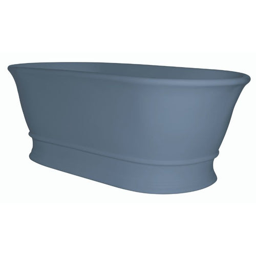 BC Designs Aurelius Cian Freestanding Roll Top Boat Bath, ColourKast - 1740x760mm BAB030B Powder Blue