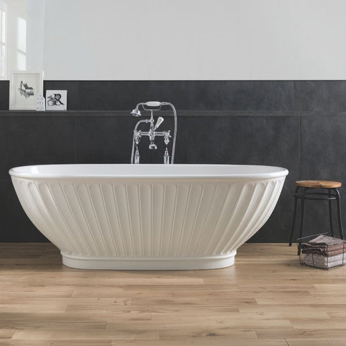 BC Designs Casini Cian Freestanding Bath Polished White 1680x750mm BAB035 Gloss White