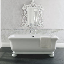 Load image into Gallery viewer, BC Designs Senator Cian Freestanding Bath With Feet Polished White 1804x850mm BAB047 Gloss White
