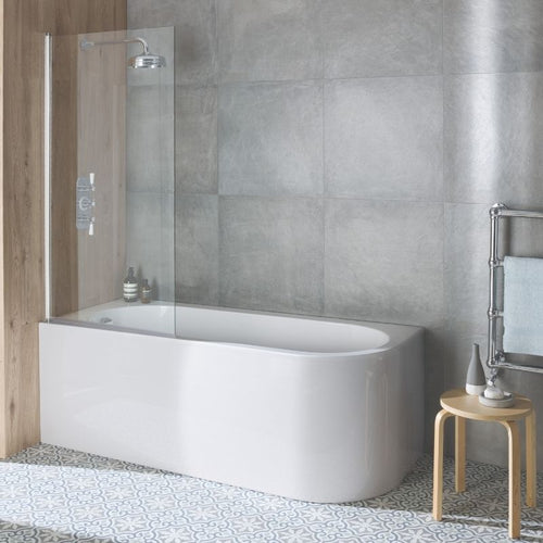BC Designs Ancorner Acrylic Shower Bath Polished White 1700x750mm