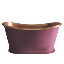 Load image into Gallery viewer, BC Designs Painted Antique Copper Bath, Painted Antique Copper Roll Top Boat Bath - 1700x725mm
