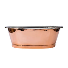 Load image into Gallery viewer, BC Designs Copper-Nickel Roll Top Basin 530x345mm BAC055
