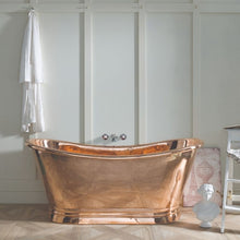 Load image into Gallery viewer, BC Designs Copper Bath, Copper Roll Top Boat Bath - 1500x725mm
