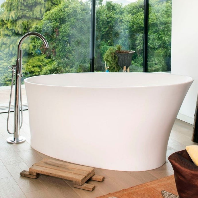 BC Designs Delicata Cian Freestanding Bath Polished White 1520x715mm BAB020 Gloss White