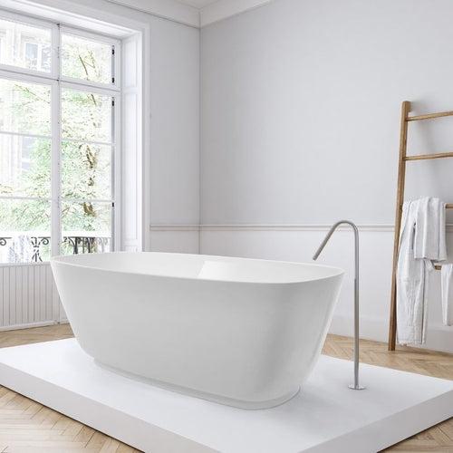 BC Designs Divita Cian Freestanding Bath Silk Matt White 1495x721mm BAB074