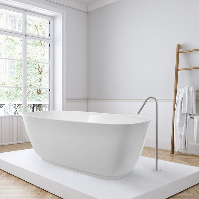 BC Designs Divita Cian Freestanding Bath Polished White 1495x721mm BAB075 Gloss White